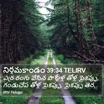 నిర్గమకాండం 39:34 TELIRV Bible Verse Image