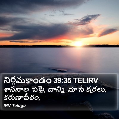 నిర్గమకాండం 39:35 TELIRV Bible Verse Image