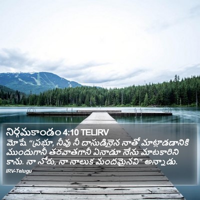 నిర్గమకాండం 4:10 TELIRV Bible Verse Image