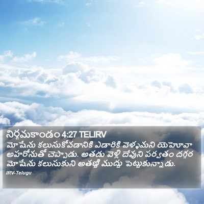 నిర్గమకాండం 4:27 TELIRV Bible Verse Image
