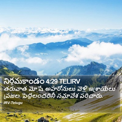 నిర్గమకాండం 4:29 TELIRV Bible Verse Image