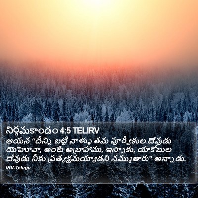 నిర్గమకాండం 4:5 TELIRV Bible Verse Image