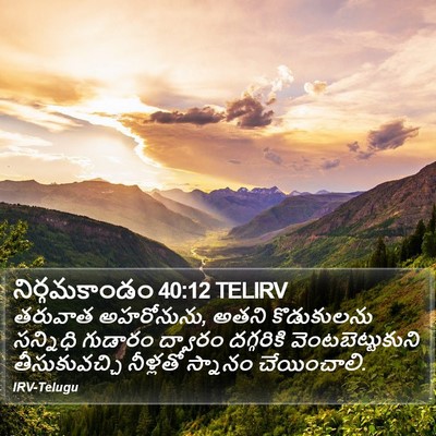 నిర్గమకాండం 40:12 TELIRV Bible Verse Image