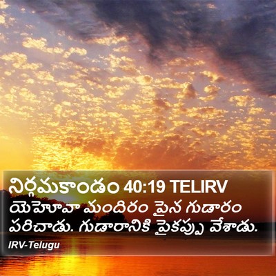 నిర్గమకాండం 40:19 TELIRV Bible Verse Image