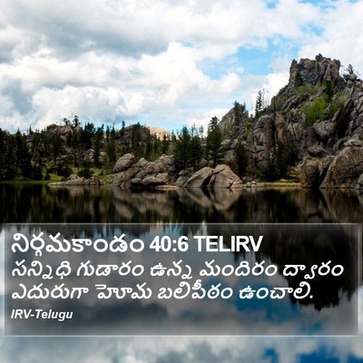 నిర్గమకాండం 40:6 TELIRV Bible Verse Image