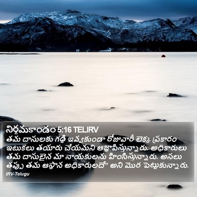 నిర్గమకాండం 5:16 TELIRV Bible Verse Image