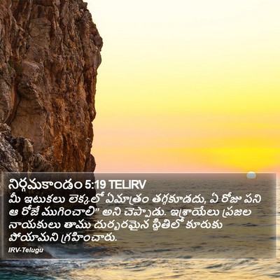 నిర్గమకాండం 5:19 TELIRV Bible Verse Image