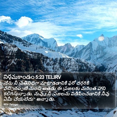 నిర్గమకాండం 5:23 TELIRV Bible Verse Image