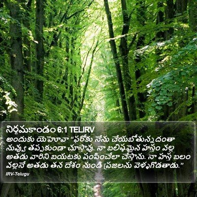 నిర్గమకాండం 6:1 TELIRV Bible Verse Image