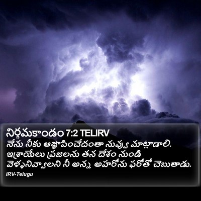 నిర్గమకాండం 7:2 TELIRV Bible Verse Image