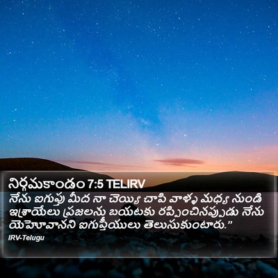 నిర్గమకాండం 7:5 TELIRV Bible Verse Image