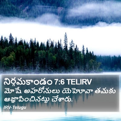నిర్గమకాండం 7:6 TELIRV Bible Verse Image