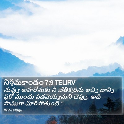 నిర్గమకాండం 7:9 TELIRV Bible Verse Image