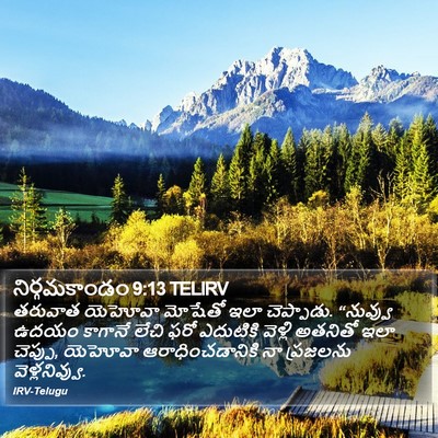 నిర్గమకాండం 9:13 TELIRV Bible Verse Image