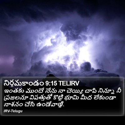 నిర్గమకాండం 9:15 TELIRV Bible Verse Image