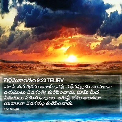 నిర్గమకాండం 9:23 TELIRV Bible Verse Image