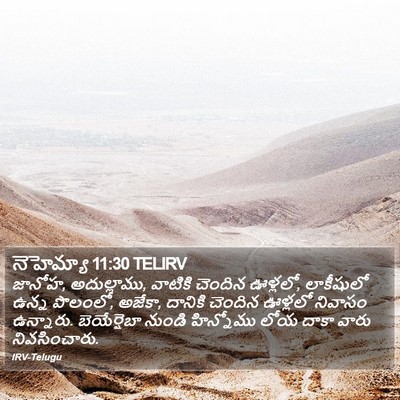 నెహెమ్యా 11:30 TELIRV Bible Verse Image