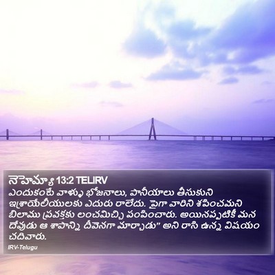 నెహెమ్యా 13:2 TELIRV Bible Verse Image