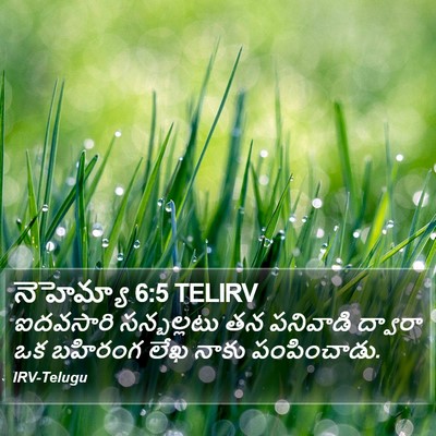 నెహెమ్యా 6:5 TELIRV Bible Verse Image