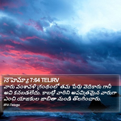 నెహెమ్యా 7:64 TELIRV Bible Verse Image