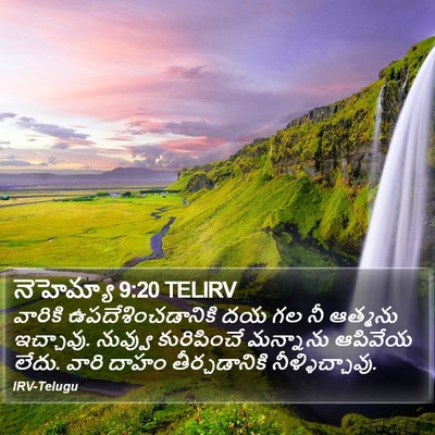 నెహెమ్యా 9:20 TELIRV Bible Verse Image