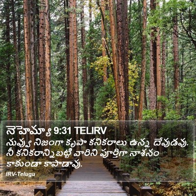 నెహెమ్యా 9:31 TELIRV Bible Verse Image