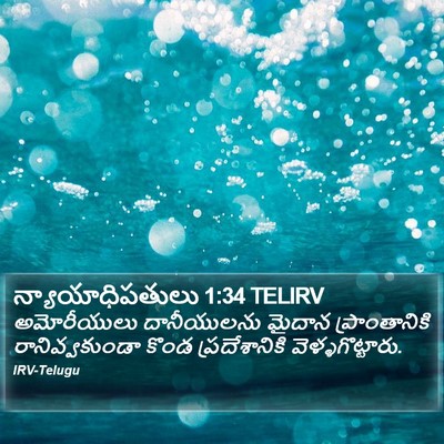 న్యాయాధిపతులు 1:34 TELIRV Bible Verse Image