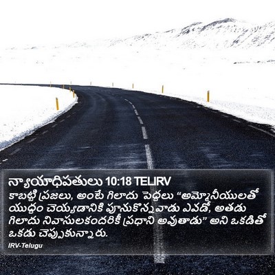 న్యాయాధిపతులు 10:18 TELIRV Bible Verse Image