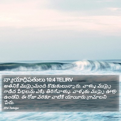 న్యాయాధిపతులు 10:4 TELIRV Bible Verse Image