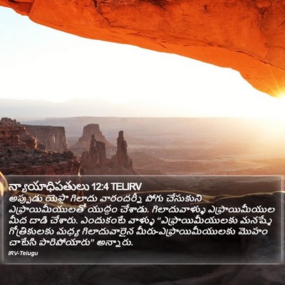 న్యాయాధిపతులు 12:4 TELIRV Bible Verse Image
