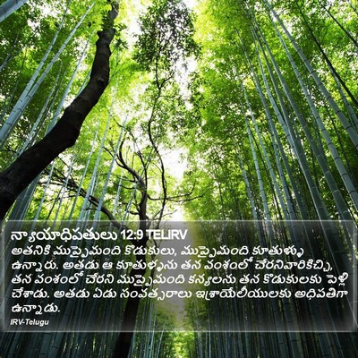 న్యాయాధిపతులు 12:9 TELIRV Bible Verse Image