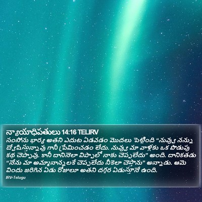 న్యాయాధిపతులు 14:16 TELIRV Bible Verse Image