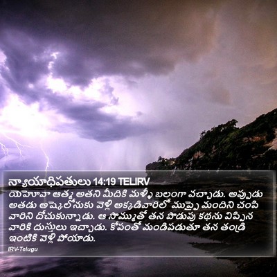 న్యాయాధిపతులు 14:19 TELIRV Bible Verse Image