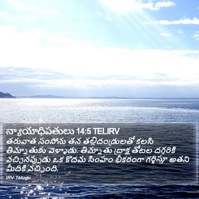 న్యాయాధిపతులు 14:5 TELIRV Bible Verse Image