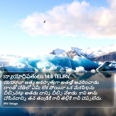 న్యాయాధిపతులు 14:6 TELIRV Bible Verse Image