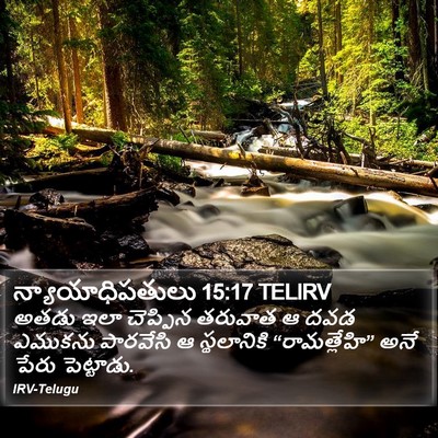 న్యాయాధిపతులు 15:17 TELIRV Bible Verse Image