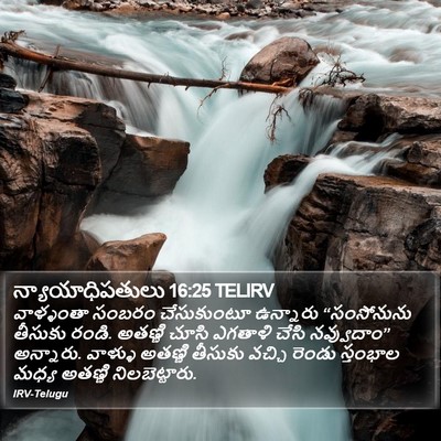 న్యాయాధిపతులు 16:25 TELIRV Bible Verse Image