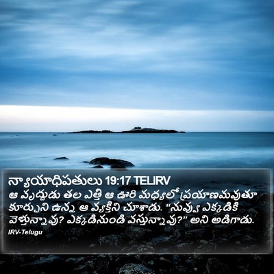 న్యాయాధిపతులు 19:17 TELIRV Bible Verse Image