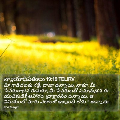 న్యాయాధిపతులు 19:19 TELIRV Bible Verse Image