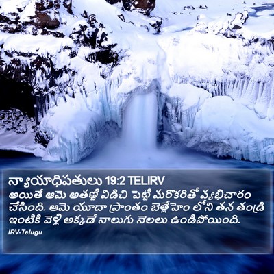 న్యాయాధిపతులు 19:2 TELIRV Bible Verse Image
