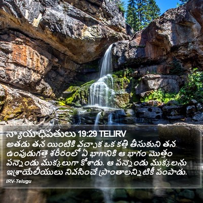 న్యాయాధిపతులు 19:29 TELIRV Bible Verse Image