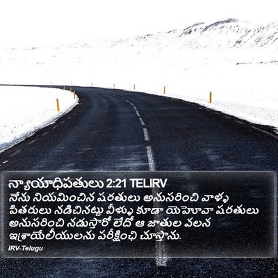 న్యాయాధిపతులు 2:21 TELIRV Bible Verse Image