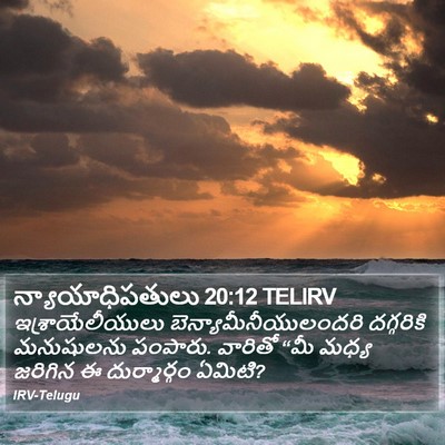 న్యాయాధిపతులు 20:12 TELIRV Bible Verse Image