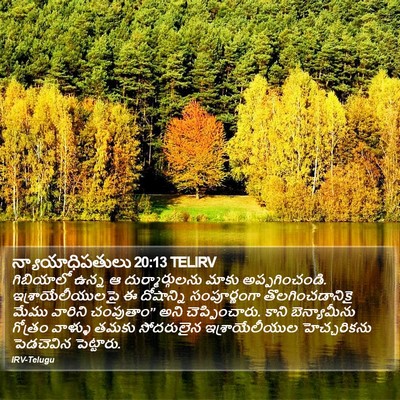 న్యాయాధిపతులు 20:13 TELIRV Bible Verse Image