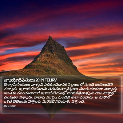 న్యాయాధిపతులు 20:31 TELIRV Bible Verse Image