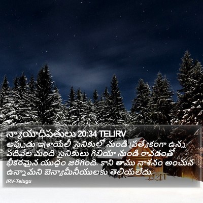 న్యాయాధిపతులు 20:34 TELIRV Bible Verse Image