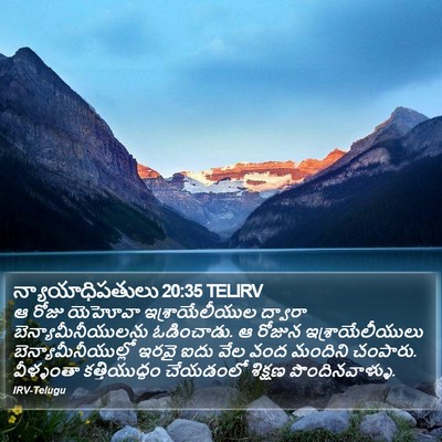 న్యాయాధిపతులు 20:35 TELIRV Bible Verse Image