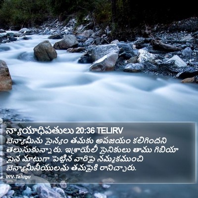 న్యాయాధిపతులు 20:36 TELIRV Bible Verse Image