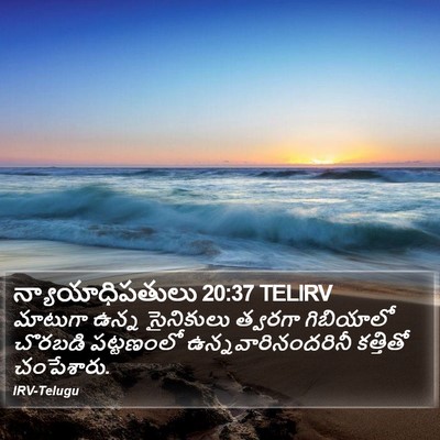 న్యాయాధిపతులు 20:37 TELIRV Bible Verse Image