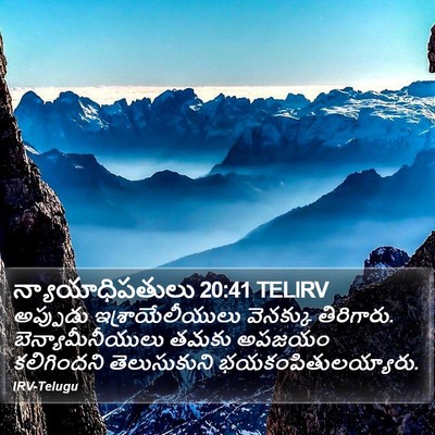 న్యాయాధిపతులు 20:41 TELIRV Bible Verse Image